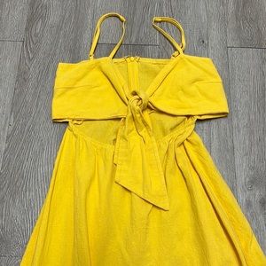 Yellow summer bow top dress